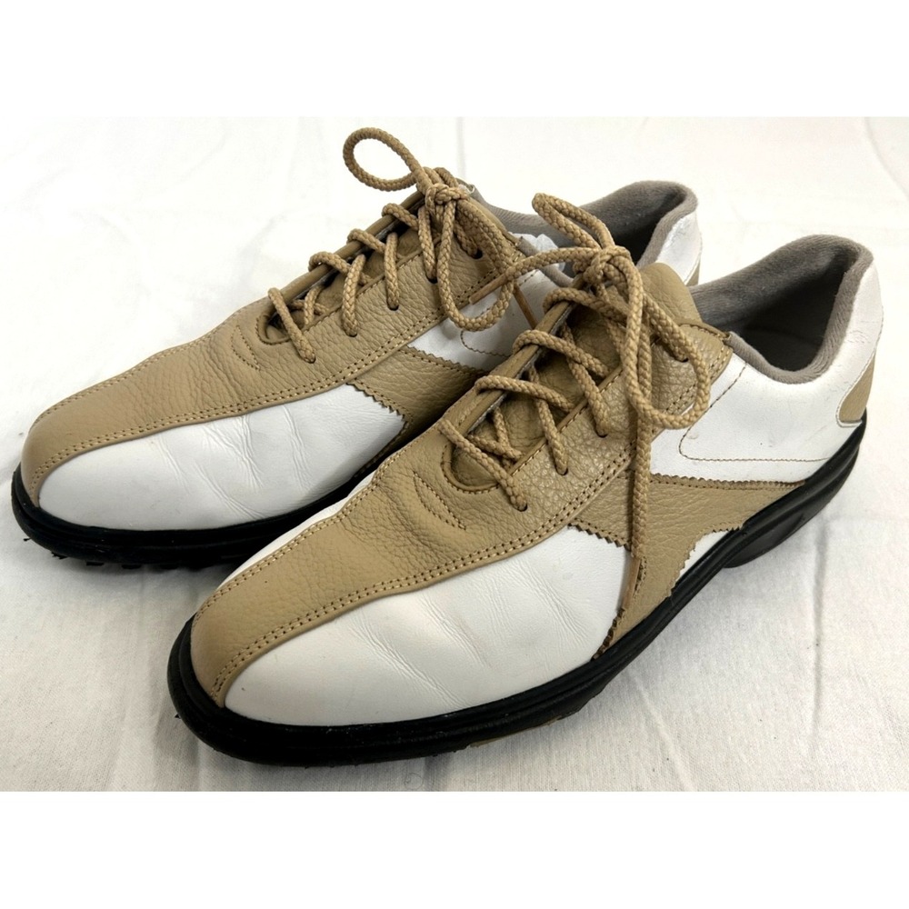 Footjoy Sierra Treks 98407 Womens‎ Golf Shoes Sz 8M White Beige Soft Spikes